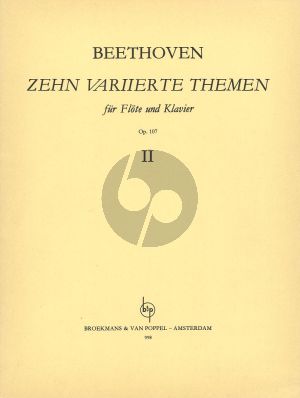 Beethoven 10 Variierte Themen Op.107 Vol.2 Flote und Klavier
