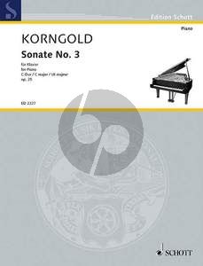 Korngold Sonata No.3 C-major Op.25 Piano