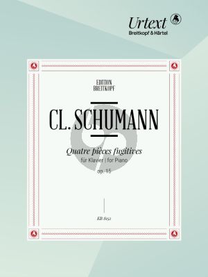 Schumann 4 Pieces Fugitives Op.15 Klavier (Urtext edited by Joachim Draheim)