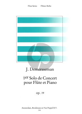 Demersseman 1er Solo de Concert Op.19 Flute-Piano (Thies Roorda) (Grade 3-4)