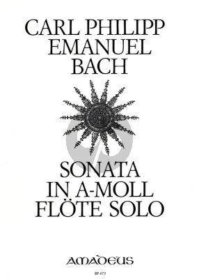 Bach Sonate a-moll WQ 132 fur Flote Solo (mit Kompl. Faksimile) (Herausgeber Hermien Teske)