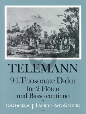 Telemann 94. Triosonate D-dur Twv 42:D5 Tafelmusik III fur 2 Floten un Bc (Herausgegeben von Bernhard Pauler - Continuo Willy Hess)