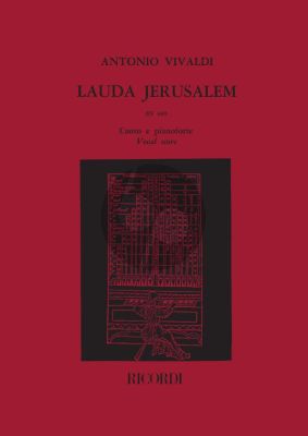 Vivaldi Lauda Jerusalem (Salmo 147) RV 609 Soprano solo-SATB/SATB-Organ Vocal Score