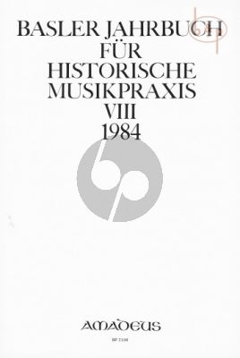 Jahrbuch fur Historische Musikpraxis Vol. 8: 1984