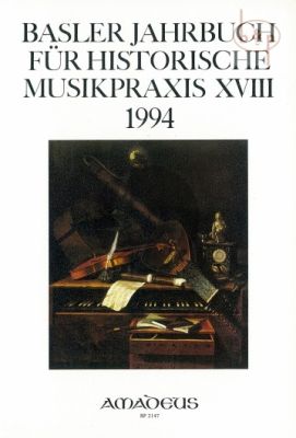 Jahrbuch fur Historische Musikpraxis Vol.18: 1994