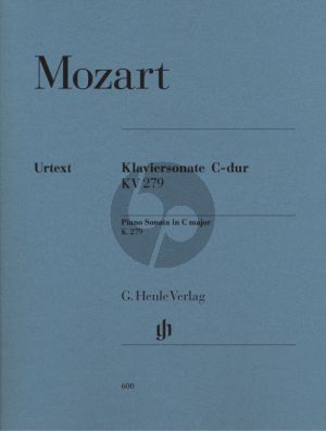 Mozart Sonate C-dur KV 279 (186d) fur Klavier (Herausgegeben von Erns Herttrich, Fingersatz Hans-Martin Theopold) (Henle-Urtext)