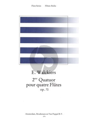 Walckiers Quartet No.2 Op.70 4 Flutes (Score) (edited by Peter van Munster)