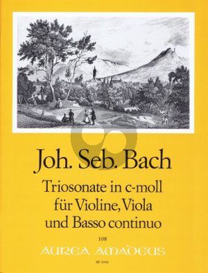 Bach Triosonate c-moll (BWV 526) Violine-Viola-Bc (Part./Stimmen) (Kurt Meier)