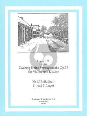 Sitt 20 Kleine Vortragsstucke Op.73 No.15: Praeludium Violine - Klavier