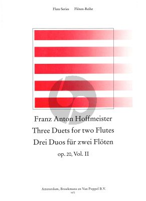 3 Duets Opus 20 Vol.2 2 Flutes (edited by Nikolaus Delius)