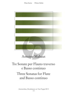 Mahaut 3 Sonatas Flute-Bc (Wienroth/Henstra) (Grade 4)
