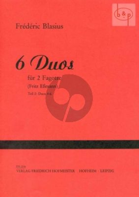 Blasius 6 Duos Vol.2 (No.4-6) 2 Fagotte (Fritz Essmann) (interm.level)