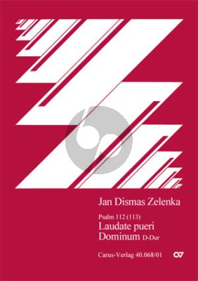 Zelenka Laudate pueri Dominum in D-dur ZWV 81 Solo Tenor- Trompete-2 Vlolinen-Viola und Bc (Partitur)