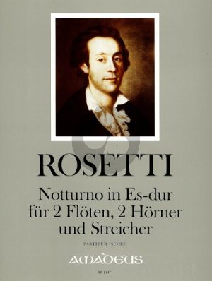 Rosetti Notturno Es-dur (Murray RWV B27) 2 Flöten-2 Hörner-Streicher (Partitur) (Helmut Scheck)