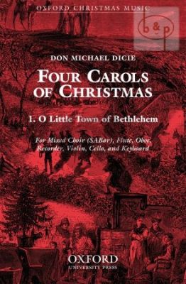 Little Town of Bethlehem (SABar-Flute-Ob.-Violin Recorder-Cello-Piano