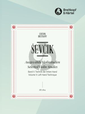 Sevcik Ausgewahlte Violinstudien Vol.2 (Technik der linken Hand) (Klaus Hertel)