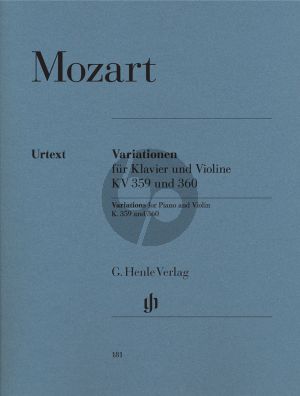 Mozart Variationen KV 359 & KV 360 Violin-Piano (edited by E.F.Schmid) (Henle-Urtext)