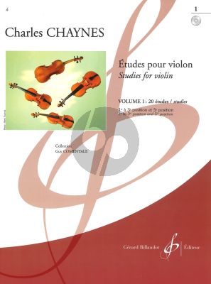 Chaynes Etudes Vol.1 20 Etudes (1st to 3rd position and 5th position) (Grade 1 - 3) (Bk-Cd)