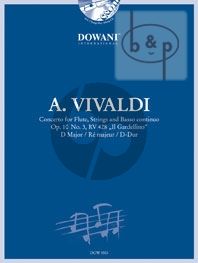 Vivaldi Concerto D-Major Op.10 No.3 RV 428 "Il Gardellino" Flute-Strings-Bc (piano red.) (Bk-Cd)