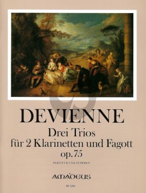 Devienne 3 Trios Op.75 2 Klarinetten (Bb) und Fagott (Part./Stimmen) (Yvonne Morgan)