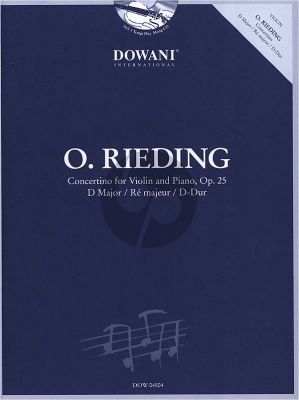 Rieding Concertino D-Major Op.25 Violin-Piano (Bk-Cd) (Dowani)