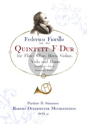 Fiorillo Quintett Horn-Flöte [Oboe]-Violine-Viola und Basso (Part./Stimmen) (Giovanni Punto)