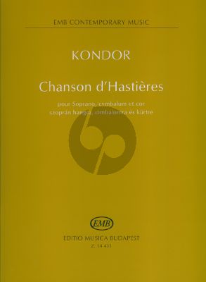 Kondor Chanson d'Hastieres for Soprano, Cymbalon and Horn Score