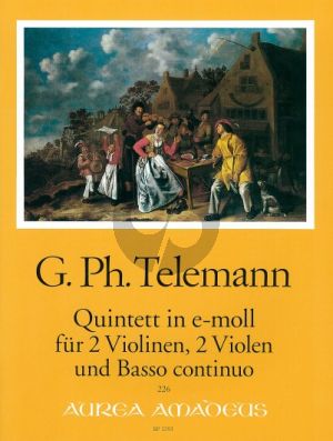 Telemann Quintett e-moll TWV 44:5 2 Violinen-2 Violen und Bc (Part./Stimmen) (Andreas Kohn)