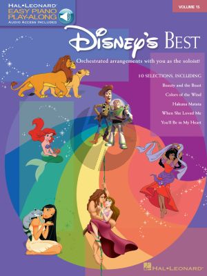 Disney's Best Easy Piano CD Play-Along Vol.15 (Bk-Audio Access Code)