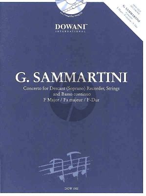 Sammartini Concerto F-major Descant Recorder-String-Bc (piano reduction Dowani) (Manfredo Zimmermann)