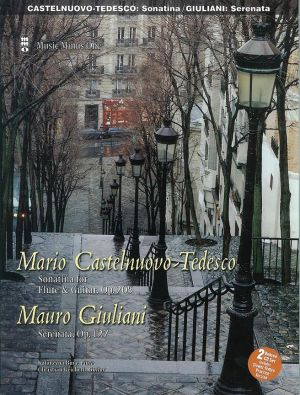 Castelnuovo-Tedesco Sonatina Flute-Guitar Op.205 / M. Giuliani Serenata Op.127 Guitar part (Bk- 2 Cd DeLuxe Set) (MMO Minus One Guitar)