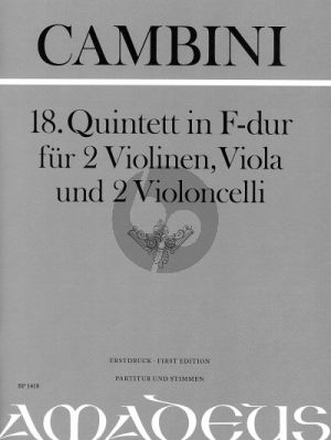 Quintet No.18 F-major 2 Vi.-Va.- 2 Vc.