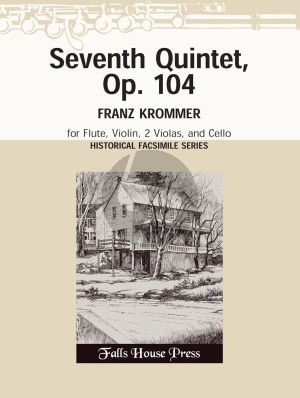 Krommer Quintet No. 7 Op.104 Flute--2 Violins-Viola and Violoncello (Parts)