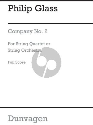 Glass Stringquartet No.2 'Company' Fullscore