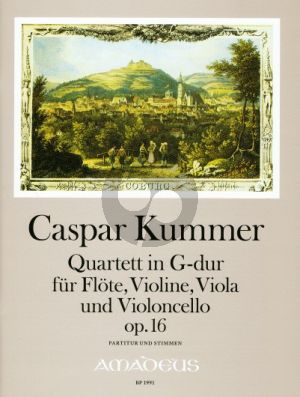 Kummer Quartett G-dur Op.16 Fl.-Vi.-Va.-Vc. (Partitur/Stimmen) (Yvonne Morgan)