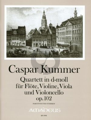 Kummer Quartett d-moll Op.102 Fl.-Vi.-Va.-Vc. (Partitur/Stimmen) (yvonne Morgan)