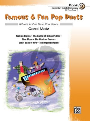 Matz Famous & Fun Pop Duets Book 3 Piano 4 hds