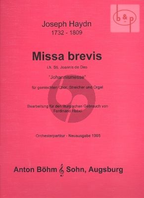 Miss Brevis B-dur in hon. Sti. Joannis de Deo (Kleine Orgelmesse) (SATB-Strings-Organ)