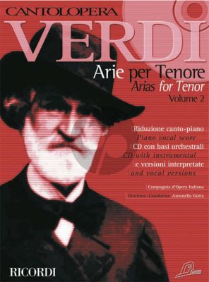 Verdi Arias for Tenor Vol.2 Voice and Piano (Bk-Cd) (Serie Cantolopera)
