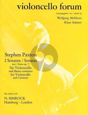 Paxton 2 Sonatas from Op. 3 Violoncello and Bc