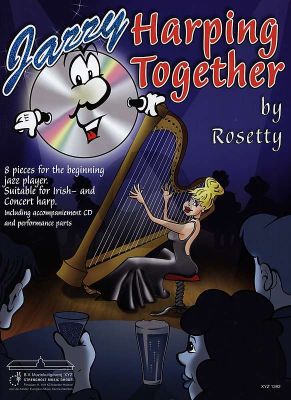 Rosetty Jazzy Harping Together (8 Pieces for the Beginning Jazz Player) (Both concert harp or small harp) (Bk-Cd)