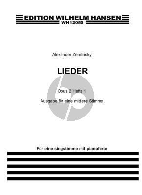 Zemlinsky Lieder Op.2 Vol.1 Mittlere Stimme und Klavier