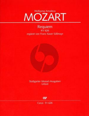 Mozart Requiem KV 626 Soli-Choir-Orchestra Full Score (Sussmayr version) (edited by Ulrich Leisinger)