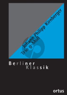 Kirnberger Trio g-moll Flote-Violine-Bc (Part./Stimmen) (herausgegeben von Ingo Gronefeld)