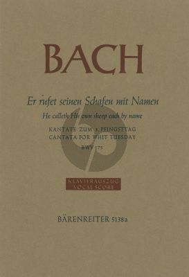 Bach J.S. Kantate BWV 175 Er Rufet seinen Schafen mit Namen Vocal Score (He calleth His own sheep each by name BWV 175) (German / English)