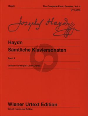 Haydn Samtliche Sonaten Vol.4 fur Klavier (edited by Christa Landon and revised by Ulrich Leisinger) (Wiener-Urtext)
