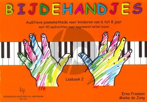 Bijdehandjes Lesboek 2 (Auditieve pianomethode voor kinderen van 6 tot 8 jaar met 40 opdrachten voor beginnend noten lezen)