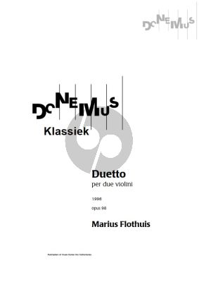 Flothuis Duetto Op.98 (1996) 2 Violins