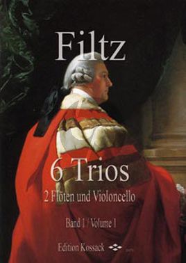 Filtz 6 Trios Vol.1 No.1 - 3 2 Flutes and Violoncello (Score/Parts) (edited by Wolfgang Kossack)
