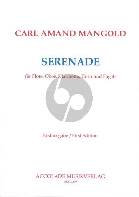 Mangold Serenade B-dur Flöte, Oboe, Klarinette, Fagott, Horn (Part./Stimmen)